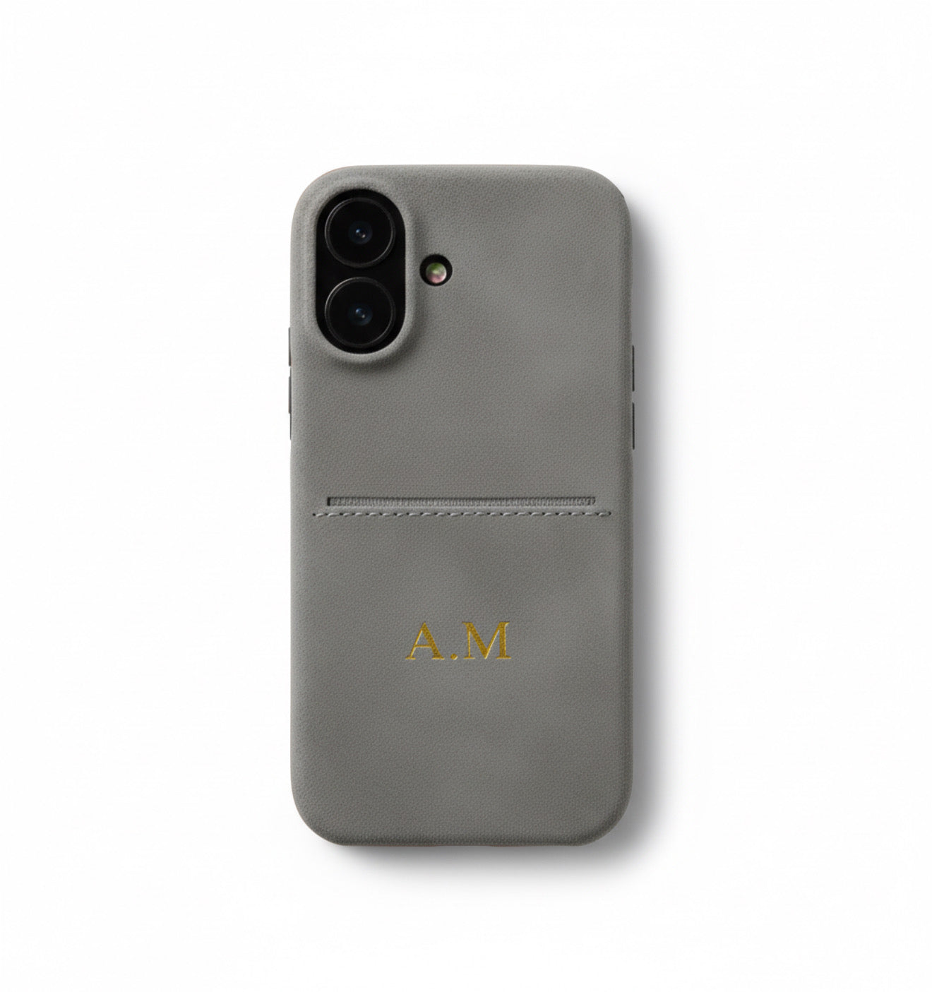 Customizable Card Holder Case - Grey